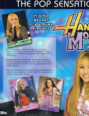HANNAH MONTANA 2007 TOPPS PROMO PROMOTIONAL PAMPHLET SALE SELL