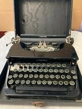 Antique L.C. Smith Portable Carona Typewriter / Excellent / Gold thumbnail