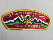 Teton Peaks Council fully embroidered plastic back BSA CSP Patch