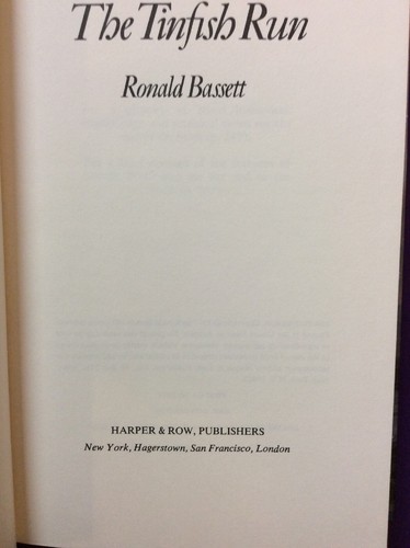 Tinfish Run HCDJ 1977 Stated 1st US Edition R Bassett Good #379B - Picture 6 of 12