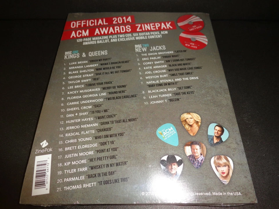 2014 ACM AWARDS-Walmart Excl Zinepak w/120 page magazine, 6 guitar picks & 2 CDs - Image 2 of 4