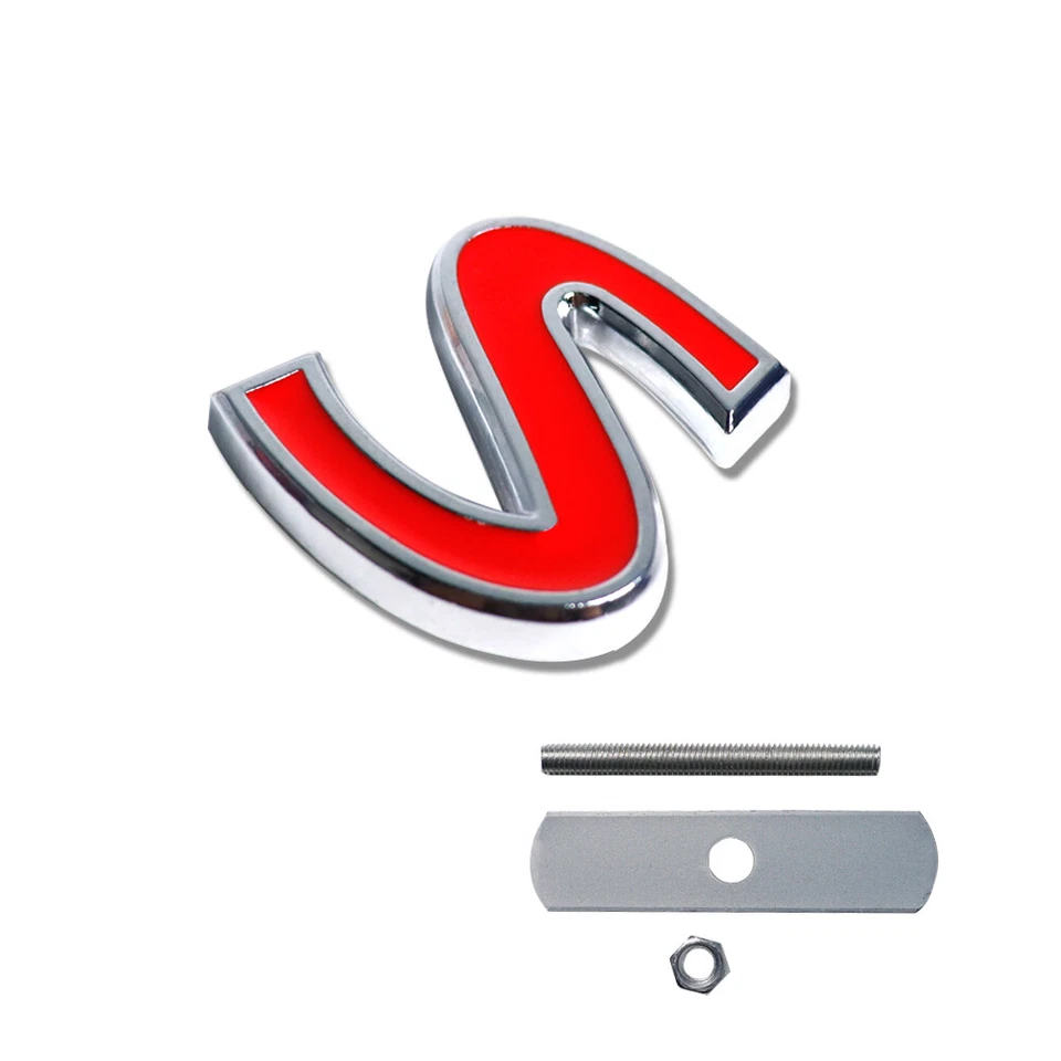 Спортивный красный S передний значок гриля автомобиля наклейка с креплением болт для Infiniti Q50 Q60 Q70 - Изображение 3 из 4