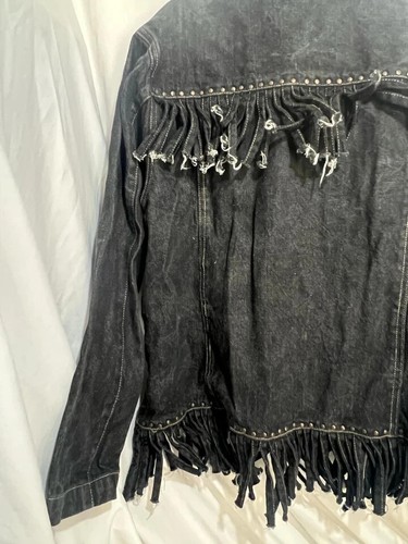 HSN Mesa schwarze Jeansjacke Western Indianer-Stil Erwachsene Small - Bild 6 von 6