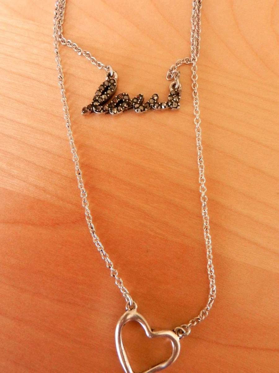 Lucky brand heart necklace deals