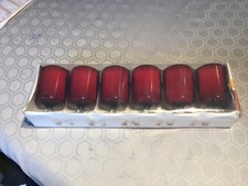 Vintage Set of 6 x Retro French Luminarc Suede No.2 Ruby Red Glasses 20cl / 7oz.