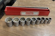 Proto Professional Tools 3/8” Drive 12 Point Socket Set W/ Metal Case USA 5200 D