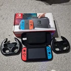 Nintendo Switch 32 GB Console - Neon Blue and Red Controller Case Bundle