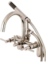 Kingston Brass AE8156DL Concord Clawfoot Tub Faucet, Polished Nickel