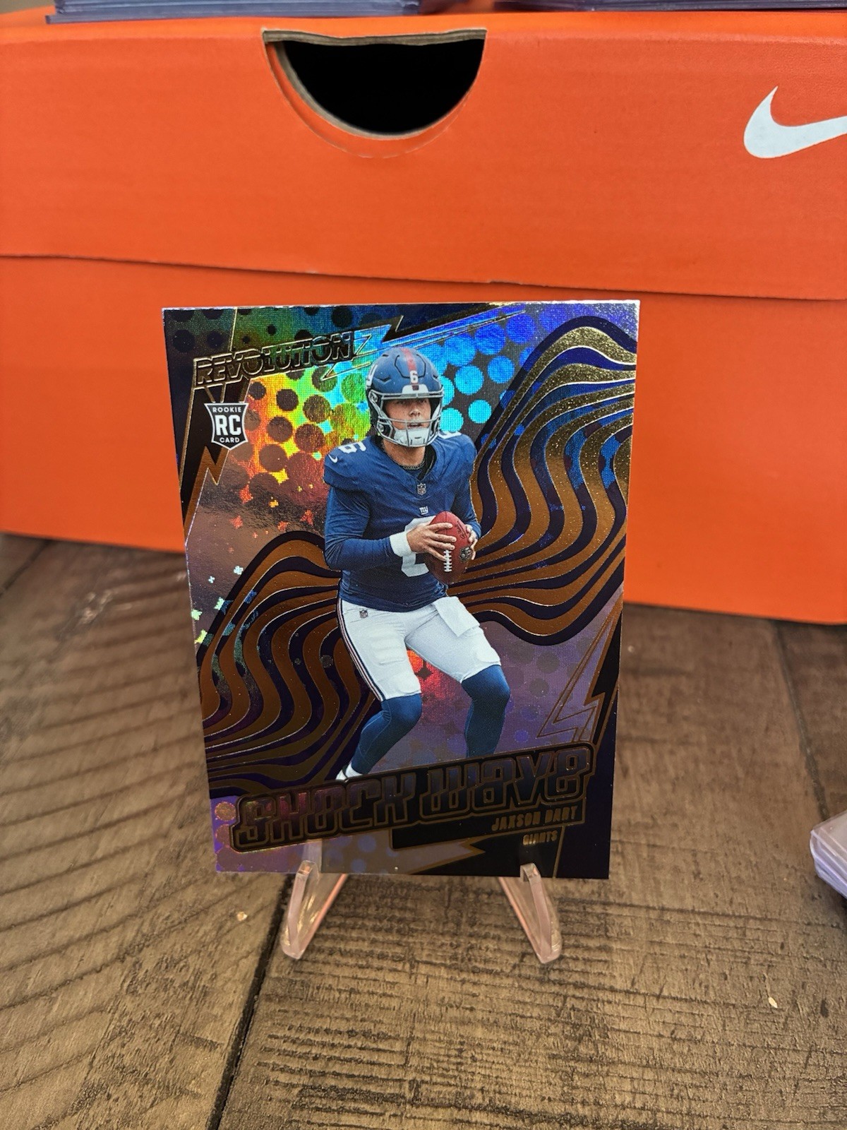 2025 Panini Revolution Jaxson Dart Rookie Shockwave #22 RC Giants