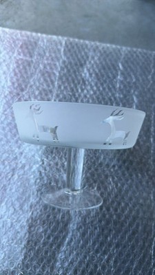 Eisch Glasschale Fußschale hoher Fuß Pralinenschale Keksschale
