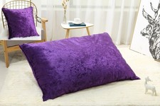 Crushed Velvet Cushion Decorative Sofas Pillows Cover or Large Plain All Sizes