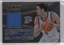 2013-14 Panini Select Jersey Auto Nick Collison #36 Auto 0s3