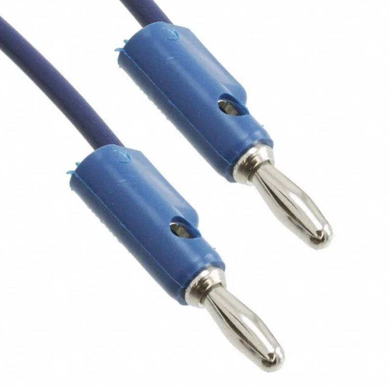 Lote de 5x Pomona B-24-6 Banana Plug Cable de Conexión Apilable 24" Largo 15A 5kV AZUL