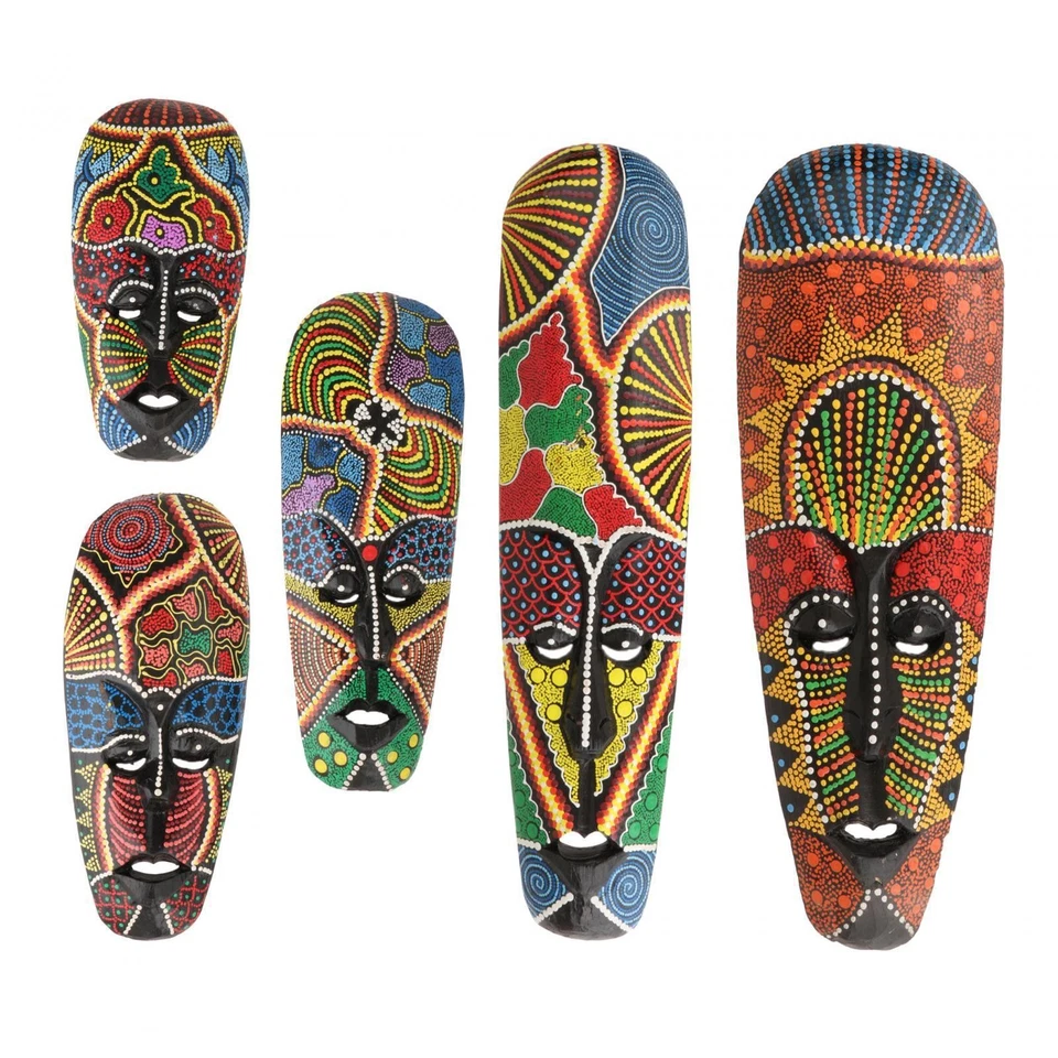 African Wall African Crafts Full of Colors Thai Solid Wood African for Indoor - Image 1 of 1