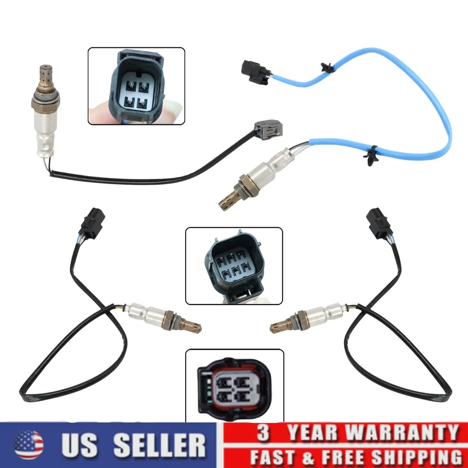Set of 4 NEW O2 Oxygen Sensor Up+Downsream For Acura RLX TLX 3.5L V6 2015-2020 - Image 3 of 4