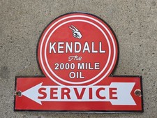 Vintage1950s Porcelain Kendall Service  Sign ...