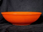 Vintage Bauer Pottery Ringware Orange 12" Salad Serving Bowl Art Deco