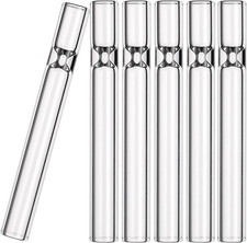6 Borosilicate Glass Tubes 4 Inches Long Transparent Suitable for Glassblowing,