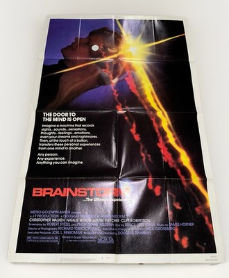 BRAINSTORM Movie Poster Original One Sheet 1983 Christopher Walken Sci-Fi FOLDED