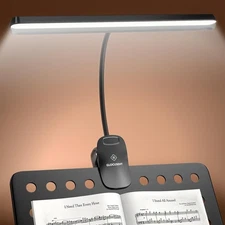 Glocusent 81 LED Music Stand Light, Super Bright & Eye Black-Wider Light Bar 