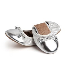 Talaria Premium Packable Ballet Flats - Silver - 5