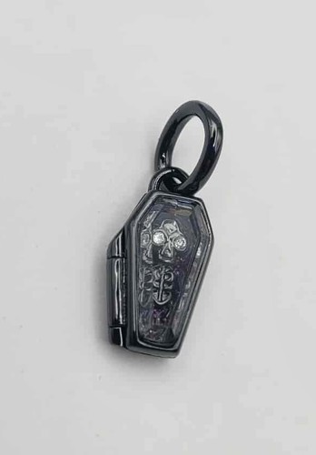 925 Sterling Silver Hinged Open/Close Coffin Charm Pendant “Yours Forever” - Picture 4 of 5