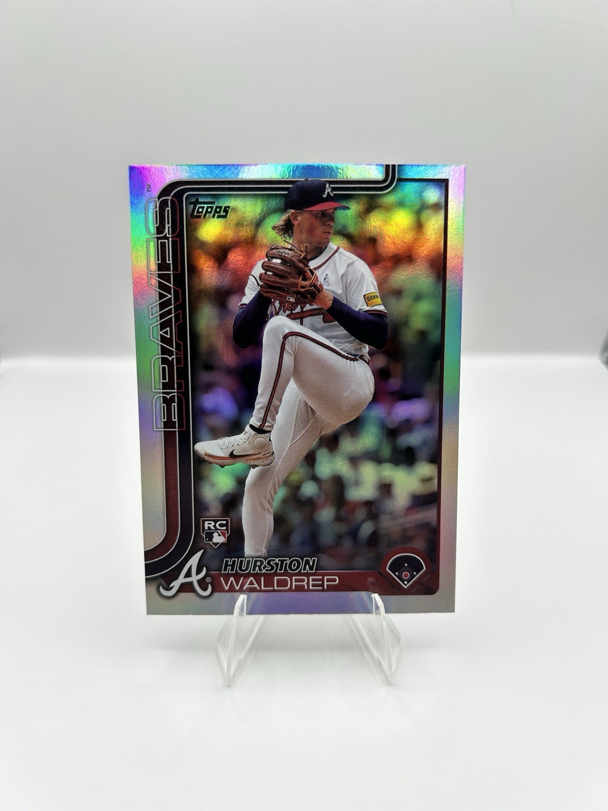 2025 Topps Series 1 Rainbow Foil Hurston Waldrep Rookie Atlanta Braves #253