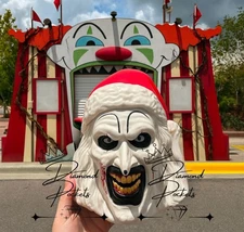 In HAND HHN Universal Studio Terrifier Art Clown Santa Horror Popcorn Bucket  
