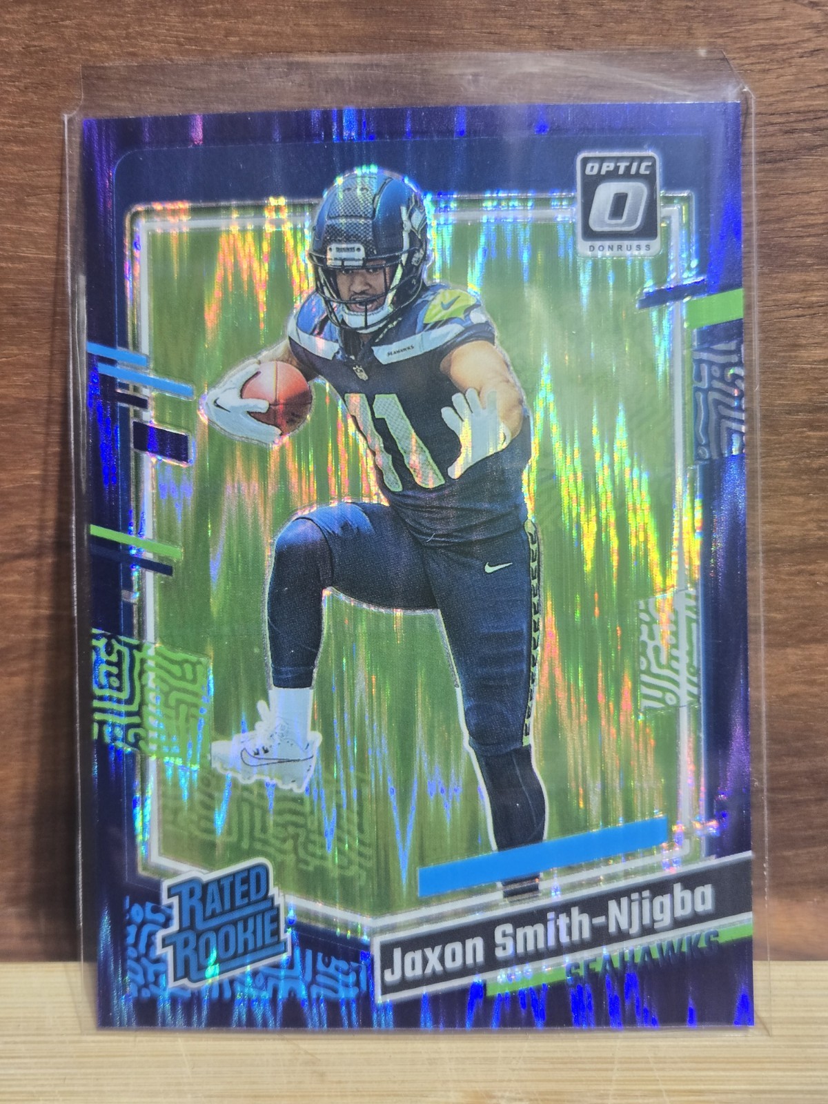 2023 Panini Optic - Rated Rookie Jaxon Smith-Njigba #293 Purple Shock (RC)