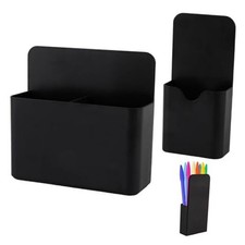 Magnetic Pen Holder,2 Pack Magnetic Dry Erase Marker Holder with Generous Black