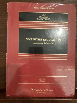 Securities Regulation: Cases And Materials 6e by Cox,James D, Hillman Profes