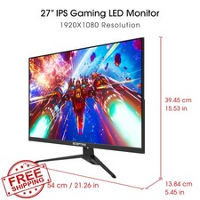 Sceptre 27-Inch Gaming Monitor 1080p 180Hz 1ms FreeSync Built-in Speakers
