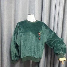 Green Eco Cotton Vintage Sweatshirt Unisex