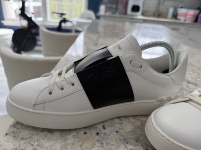 Valentino Garavani Studded White Black Women's Sneakers LS V781W