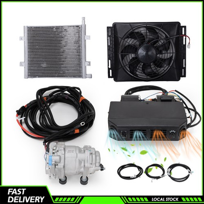 #ad 12V 13700BTU Electric Universal Underdash Air Conditioner Coolamp;Heat A C Auto Car $408.77