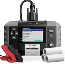 🖨️TOPDON BT600: 12V Battery, Cranking, and Charging Test Solution with 🖨️