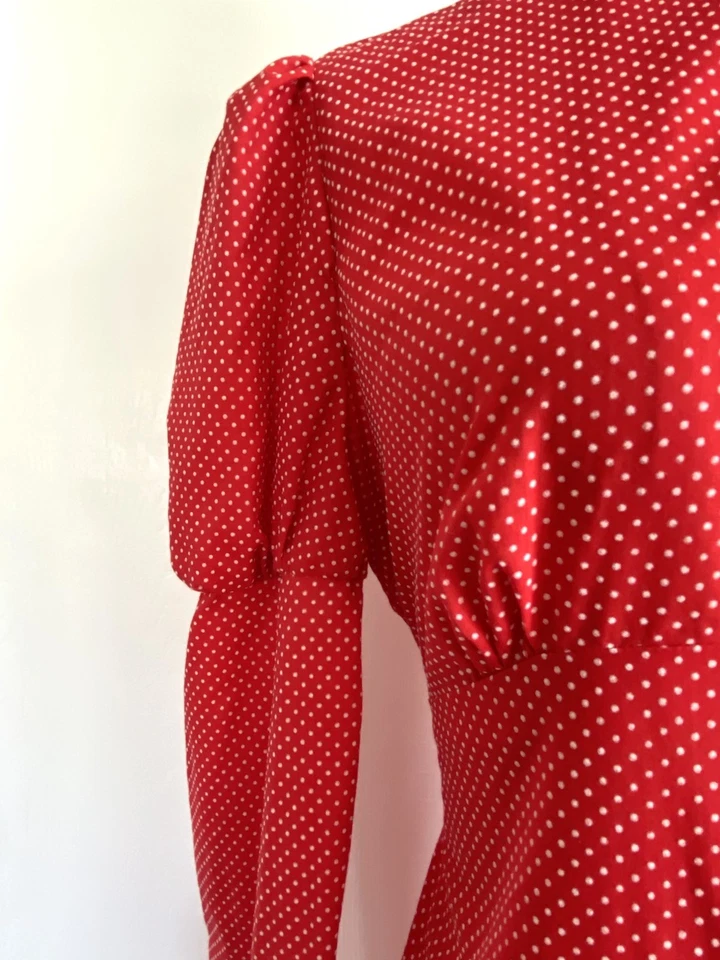 Maxi Vestido Pradera Vintage Años 70 Boho Pradera Punto Suizo Calico Cottagecore - M Foto 4 de 4