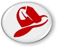 BestLicensePlateFrames Fireman Hat 3D Domed CAR Emblem Badge Sticker Round