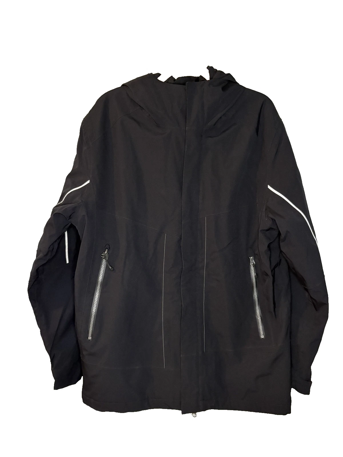 Body Glove Snow Jacket Mens Medium Black Hooded Ski Coat Winter Insulated