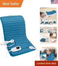 Soft Flannel Electric Heating Pad for Quick Relief - 6 Adjustable Settings