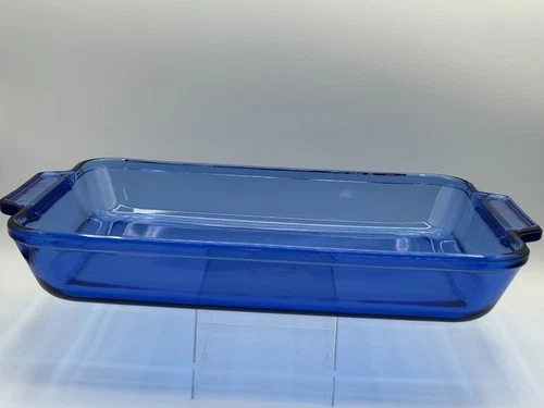 Vintage Anchor Hocking 9" x 13" Casserole 3Qt Baking Dish  #1040 Cobalt Blue