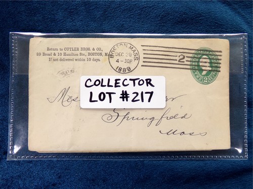 Antike USA Briefmarkenhüllen Ende 1800er 19. Jahrhundert Jefferson 2/3¢ (6x) Postal Lot - Bild 4 von 4