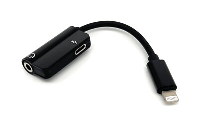 Audio Adapter für Apple IPhone Splitter auf Klinke Aux 3,5mm Kopfhörer schwarz