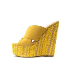 Guess FL6TEISUE01 Sandalen Keilabsatz Wedge Sandals yellow gelb 37