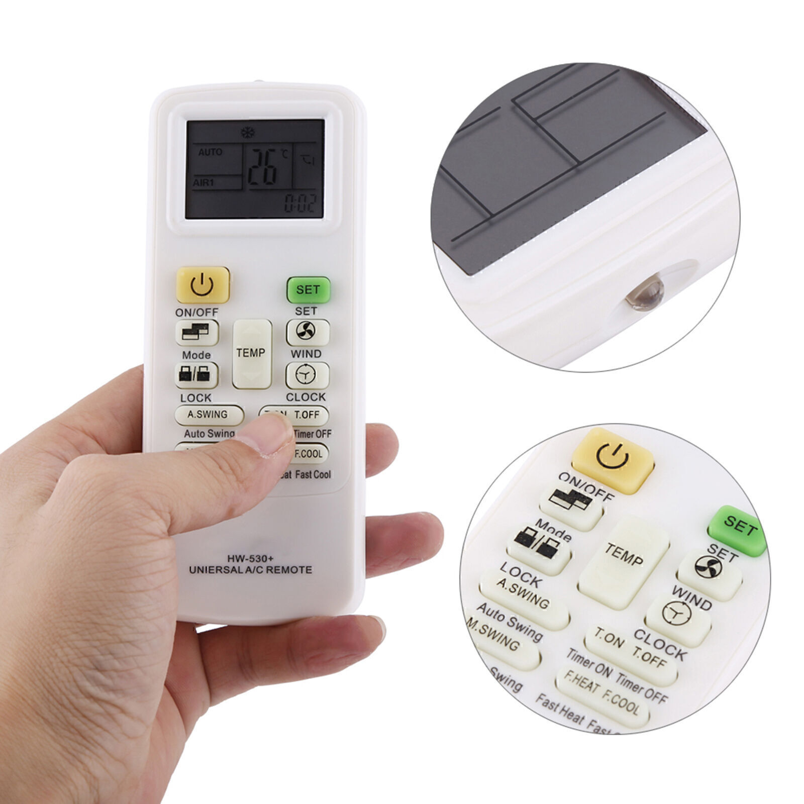 Universal Smart AC Remote Control Replacement with LCD Display