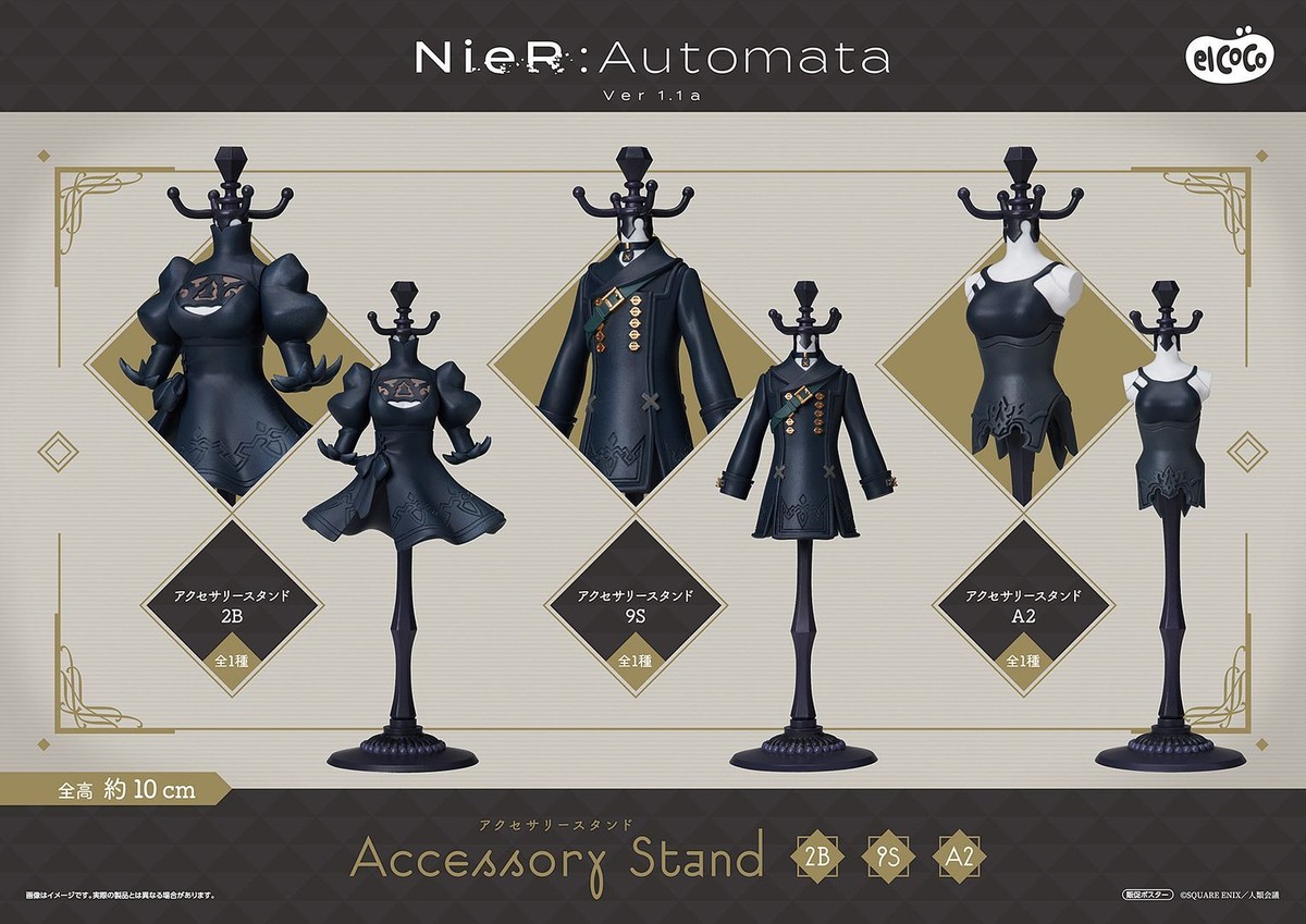 NieR:Automata Ver1.1a Accessory Stand Figure 2B 9S A2 set of 3