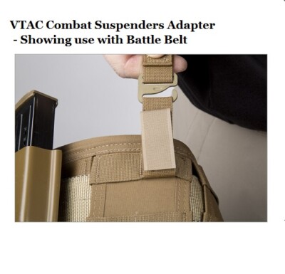 Viking Tactics VTAC Suspenders Hook Loop Belt or MOLLE Adapter