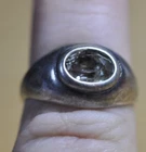 Vintage Stylish Women's Cellini Sterling Silver Ring Size 6 Unique Setting Band