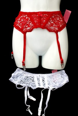 New Rose Lace Garterbelt Adjustable One Size Garter Belt for Stockings 3  Colors | eBay