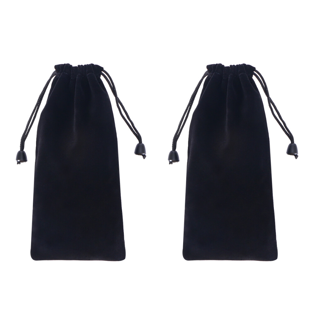 2PCS Small Drawstring Bags Drawstring Pouches Small Felt Bags With Drawstring